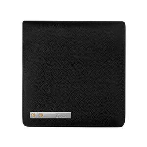 Cartier Black Leather Santos de Cartier Bifold Wallet AB Rank Made in France
